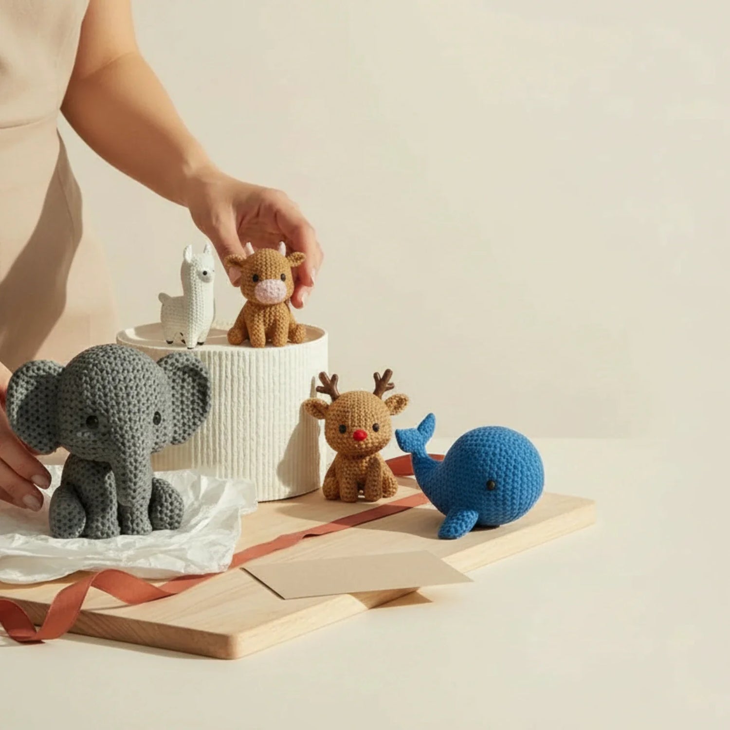 3D-Figuren in Strickoptik