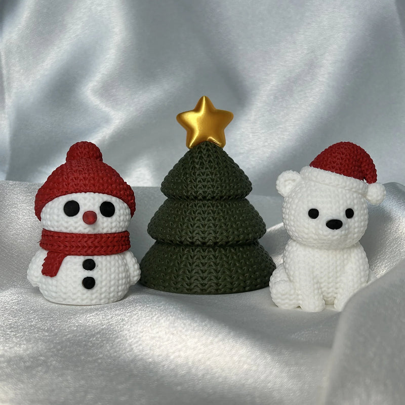 3D-Figuren in Strickoptik