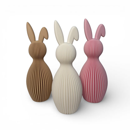 Japandi Osterhase groß mit gefaltetem Ohr