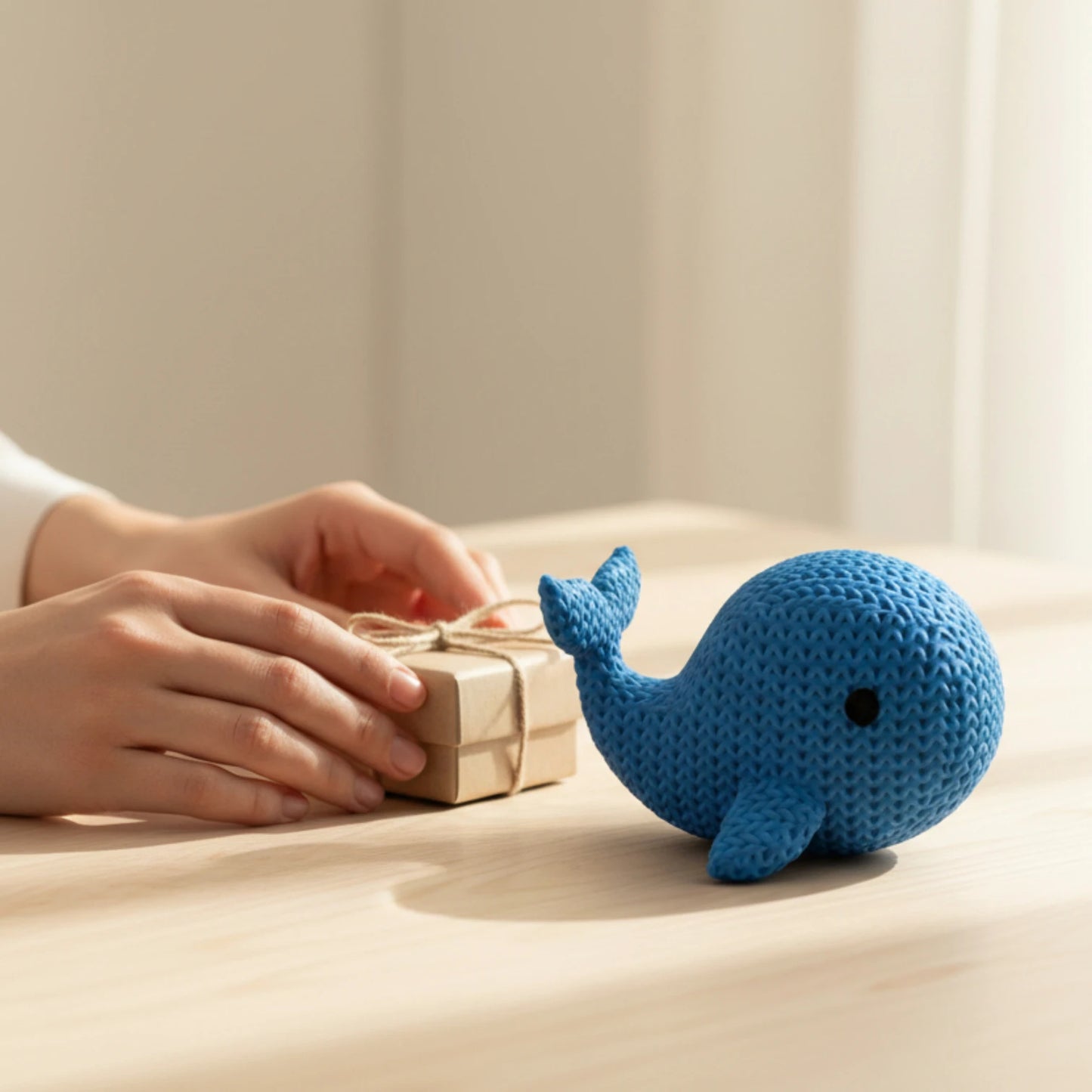 Wal Figur in Strickoptik