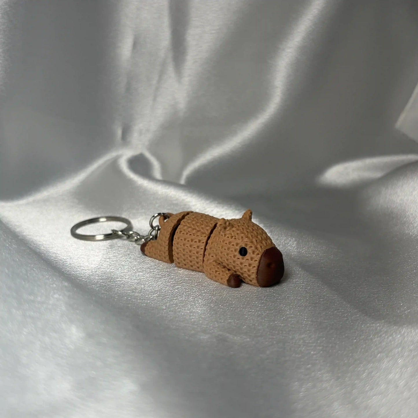 Capybara Schlüssel-und Taschenanhänger beweglich in Strickoptik