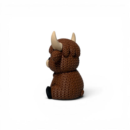 Hochlandrind Figur in Strickoptik