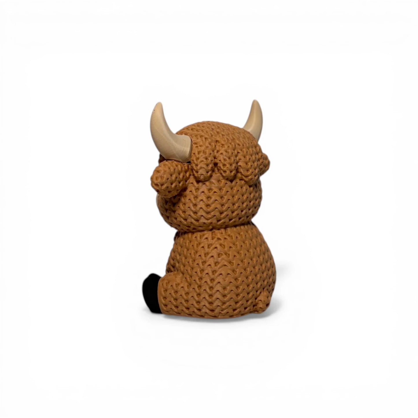 Hochlandrind Figur in Strickoptik