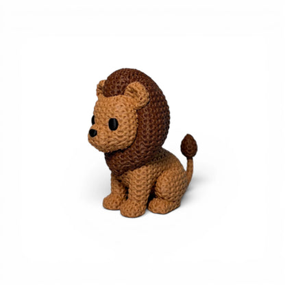 Löwe Figur in Strickoptik