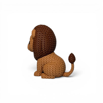 Löwe Figur in Strickoptik